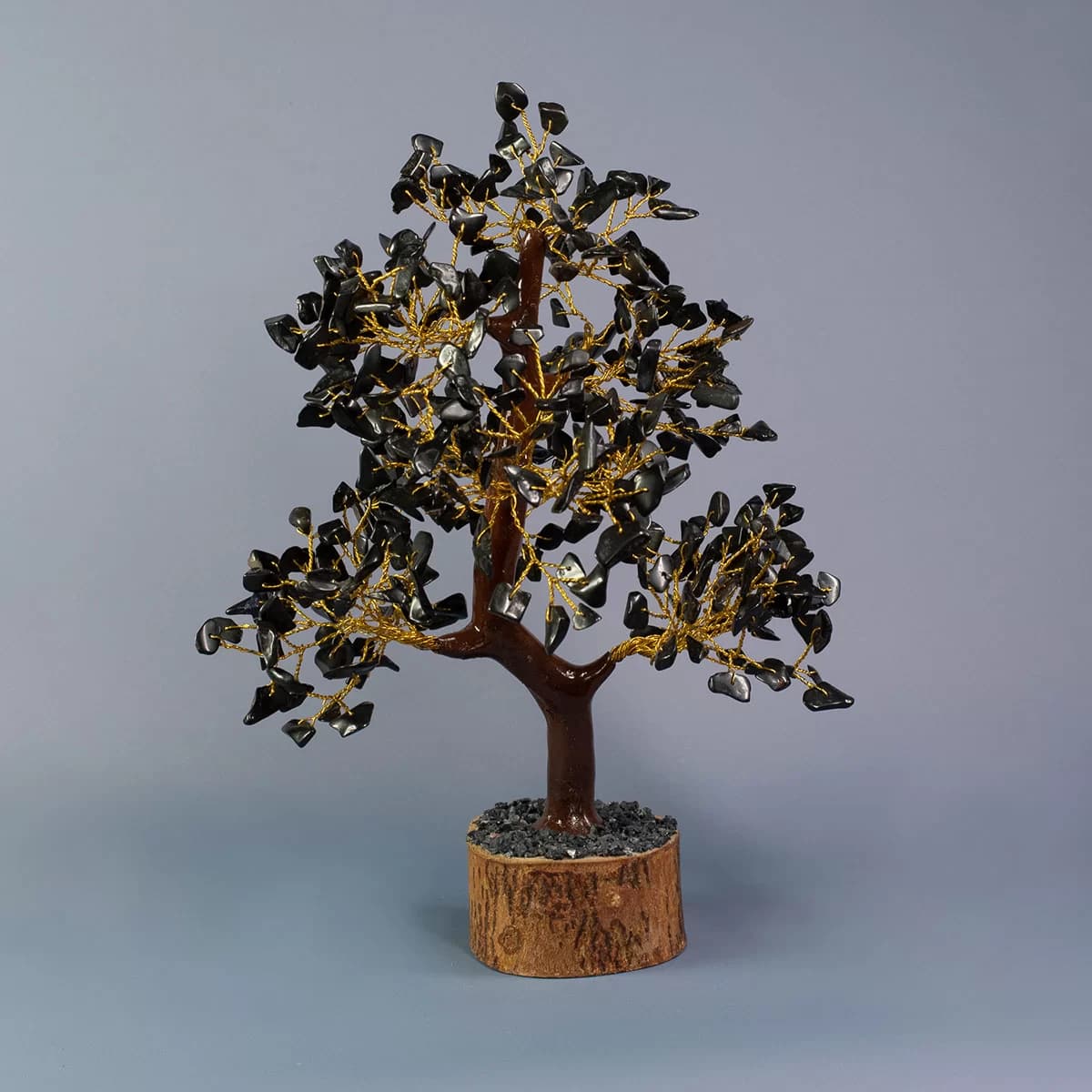 Black Tourmaline Gemstone Tree of Life medium