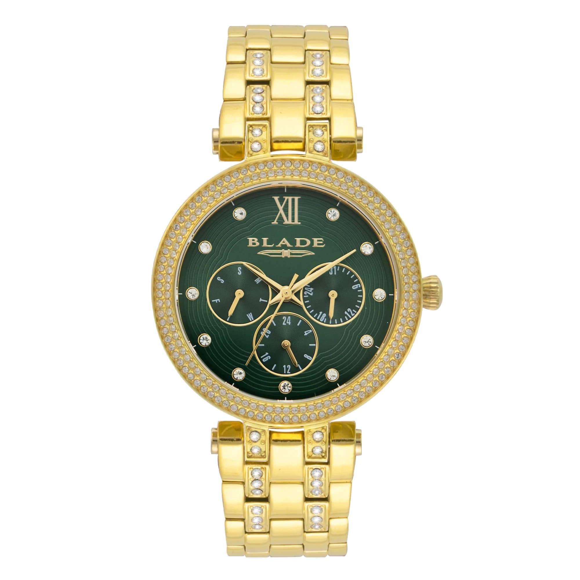 BLADE Dazzle Power 3632L2GEG SS Case & Band Multifunction Women"s Watch