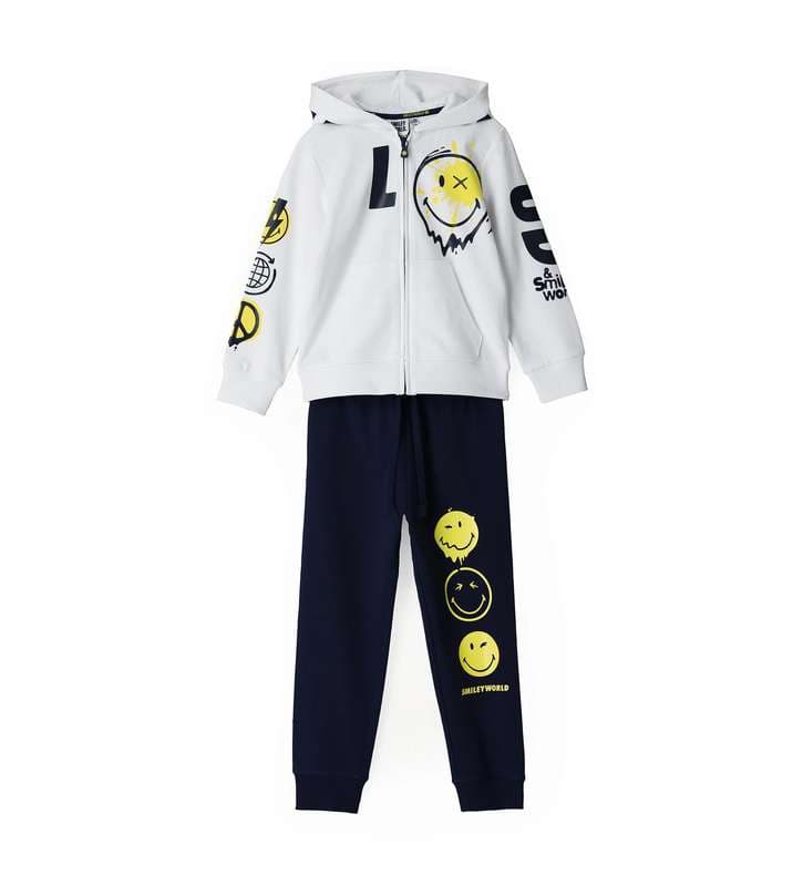 BOY"S TRACKSUIT-printed cotton fleece