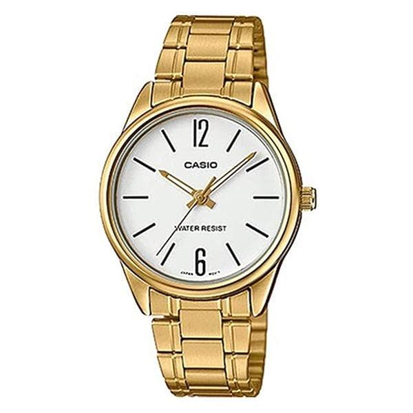 CASIO LTP-V005G-7BUDF SS Caseback SS Band Women"s Watch