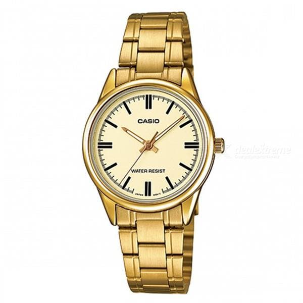 CASIO LTP-V005G-9AUDF SS Caseback SS Band Women"s Watch