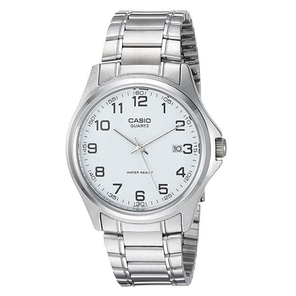 CASIO MTP1183A-7BDF Silver Ion Plated Case SS Band Men"s Watch