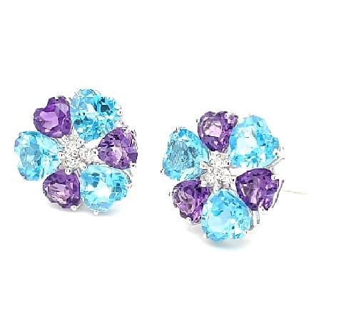 EAD000583001 Multi-Color Stone Earring with Diamond