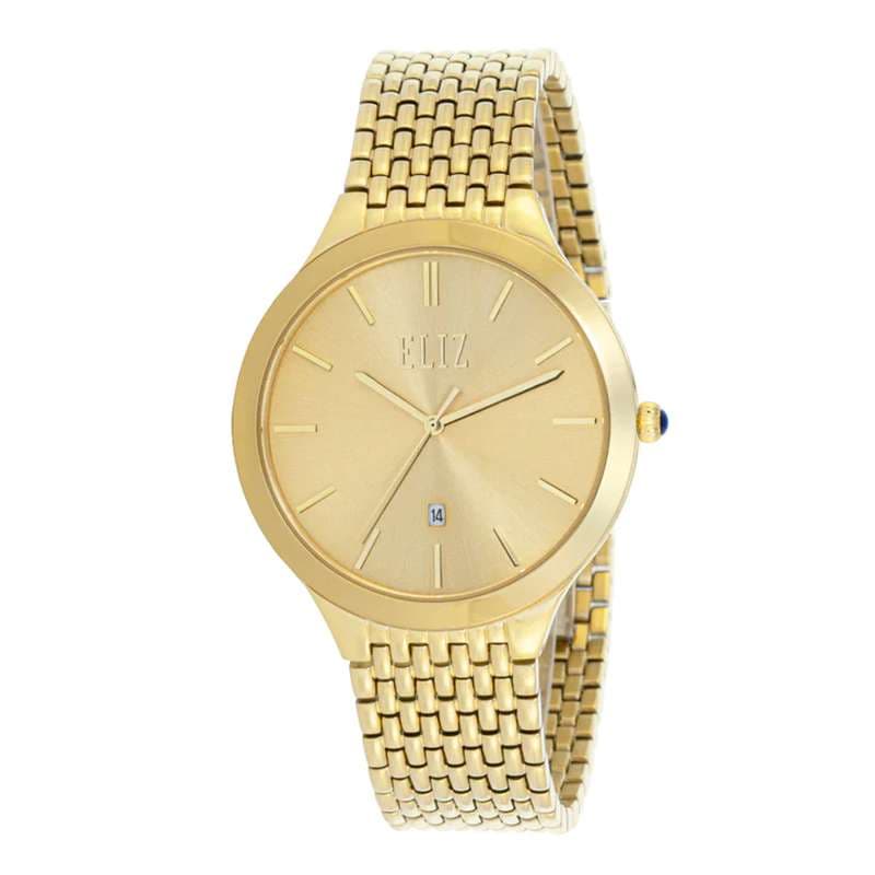ELIZ ES8691G2GCG SS Case & Band Date Men"s Watch