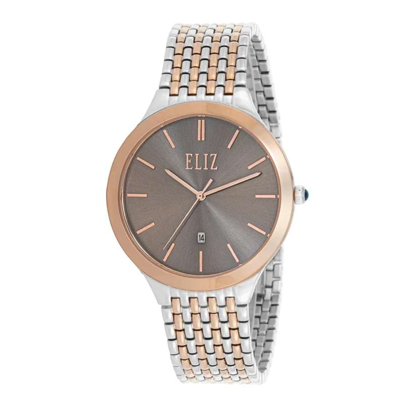 ELIZ ES8691G2UGU SS Case & Band Date Men"s Watch
