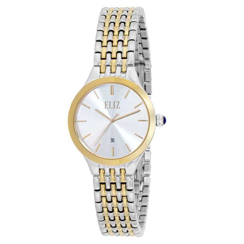 ELIZ ES8691L2TST SS Case & Band Date Women"s Watch