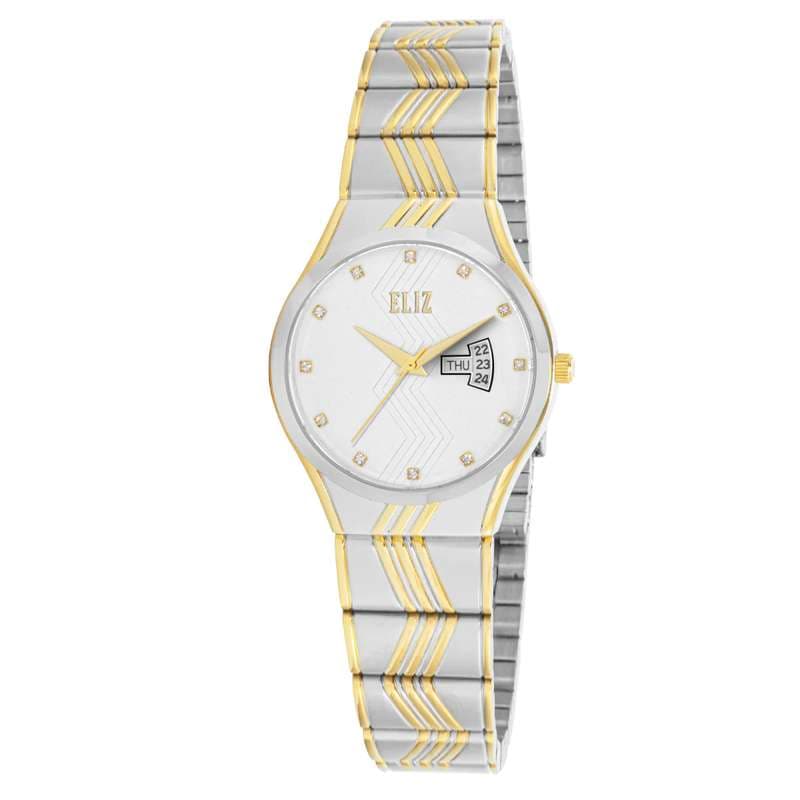 ELIZ ES8705L2TST SS Caseback & Band Day-Date Women"s Watch