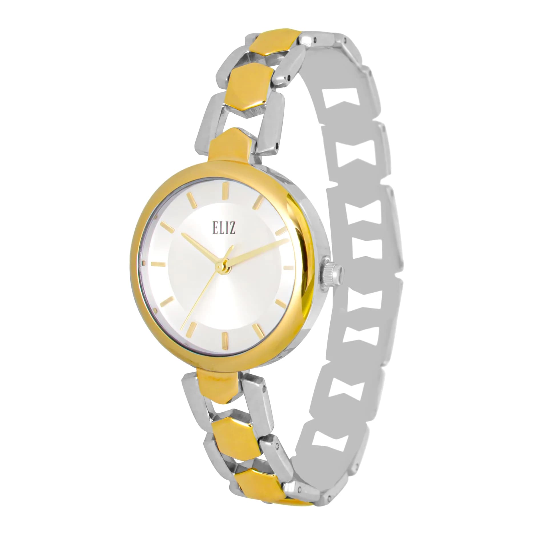 ELIZ ES8759L2TST Metal Case and Bracelet 3-Hands Women"s Watch