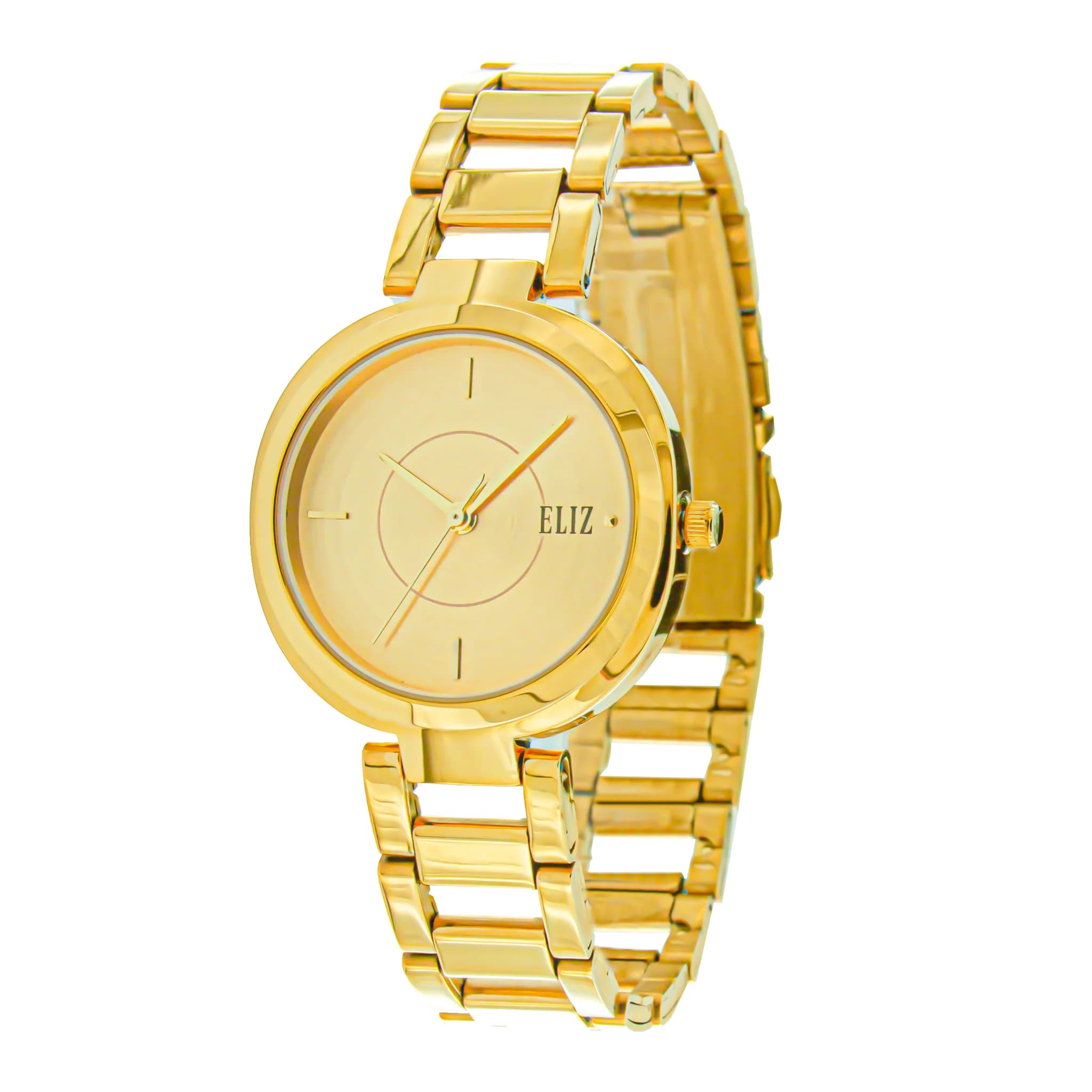 ELIZ ES8760L2GCG Metal Case and Bracelet 3-Hands Women"s Watch