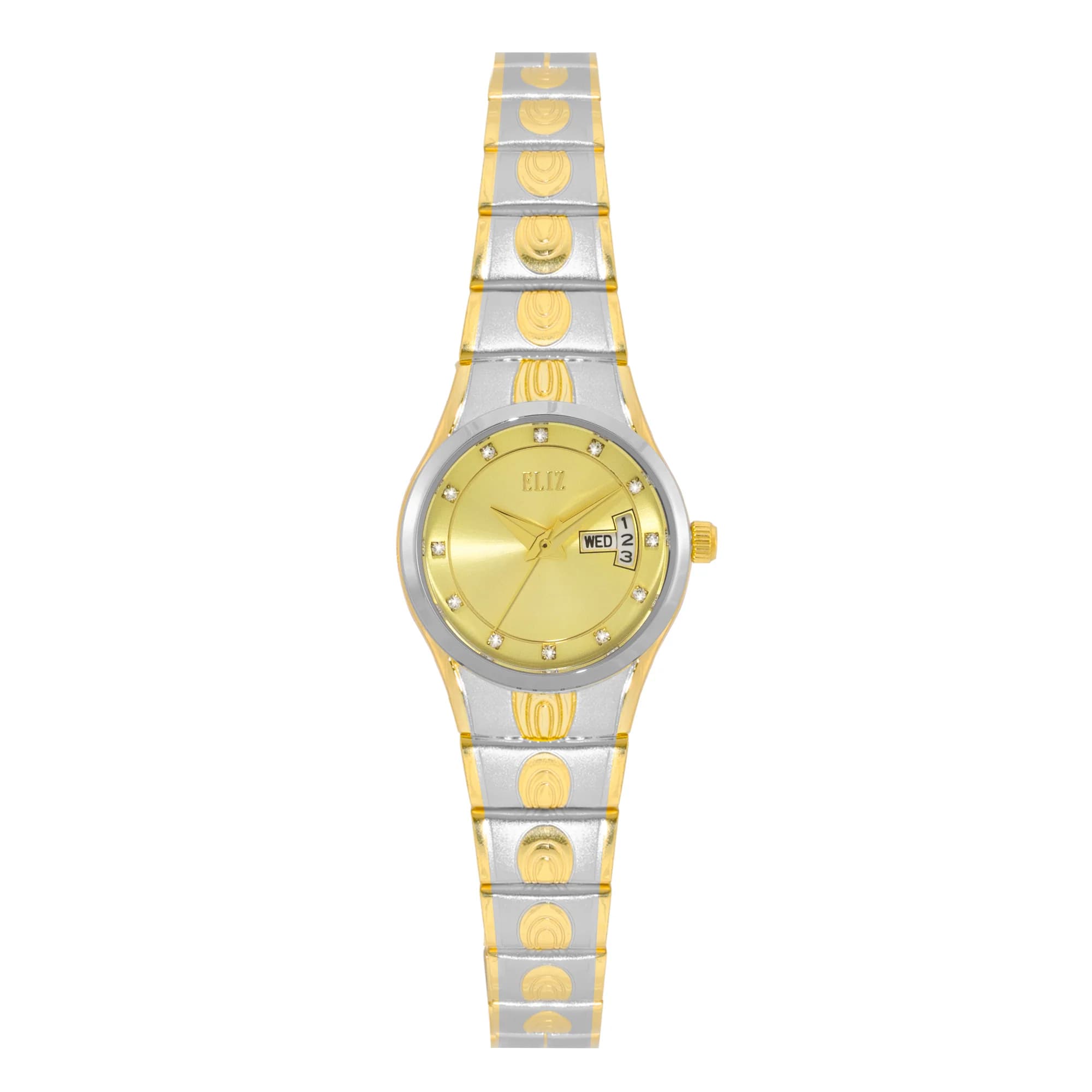 ELIZ ES8769L2TCT SS Caseback & Band Day-Date Women"s Watch