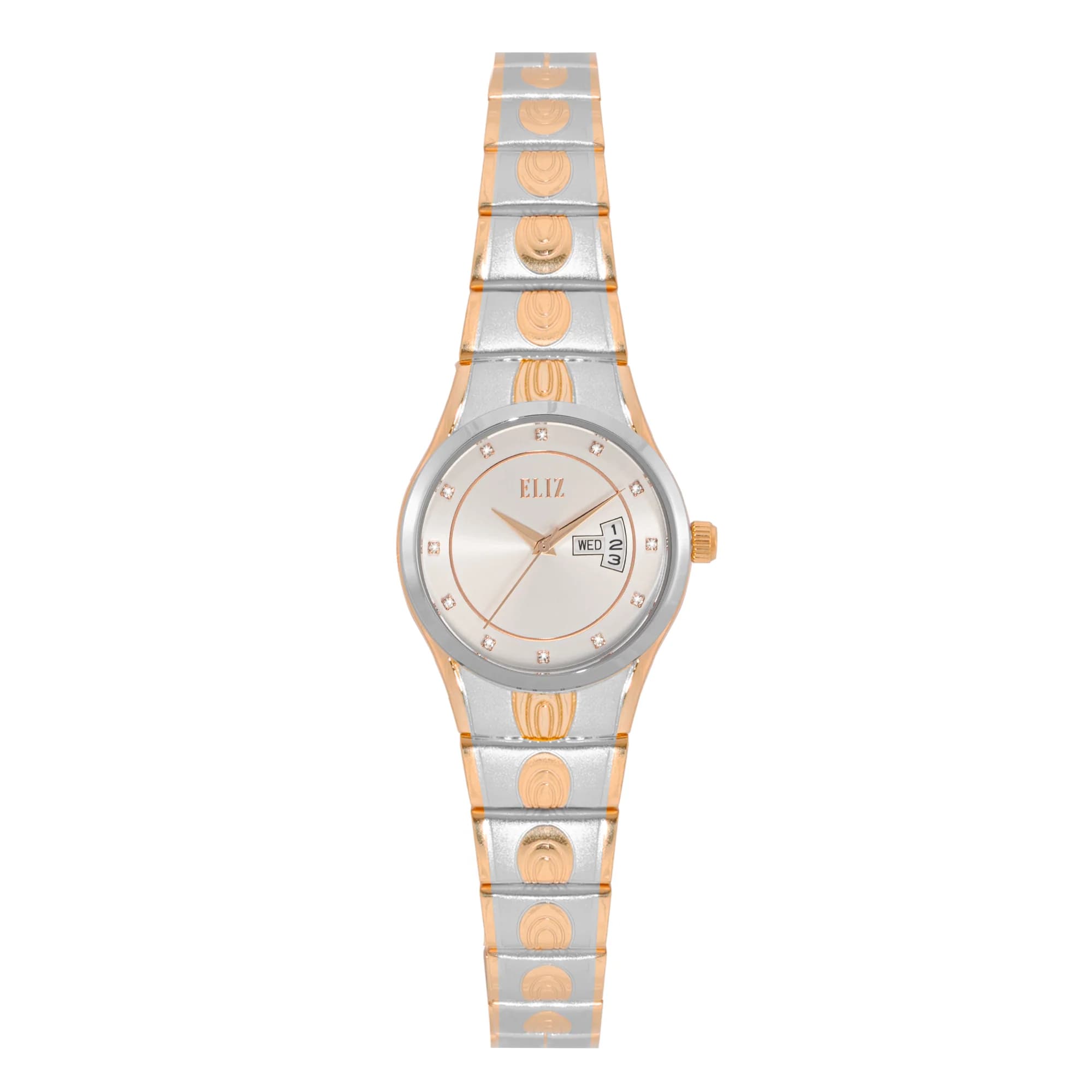 ELIZ ES8769L2USU SS Caseback & Band Day-Date Women"s Watch