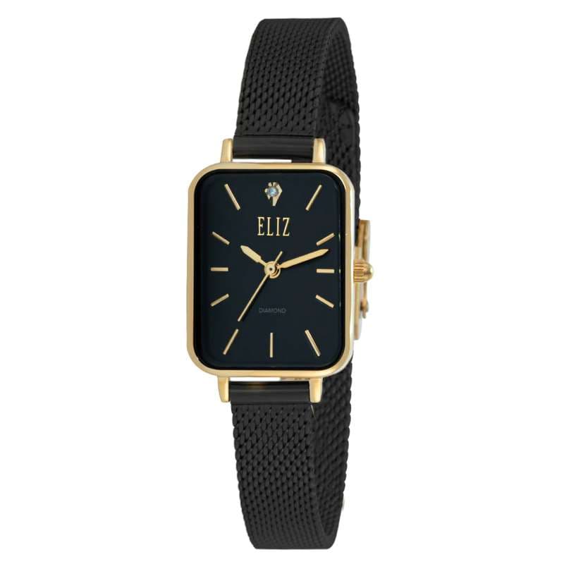 ELIZ ES8833L2GNN SS & Mesh Strap 3-Hands Women"s Watch