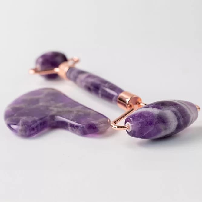 Face Roller & Gua Sha Set Amethyst