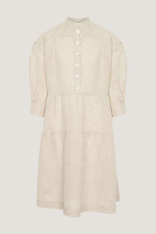 Girls Draped Midi Dress Short Sleeve