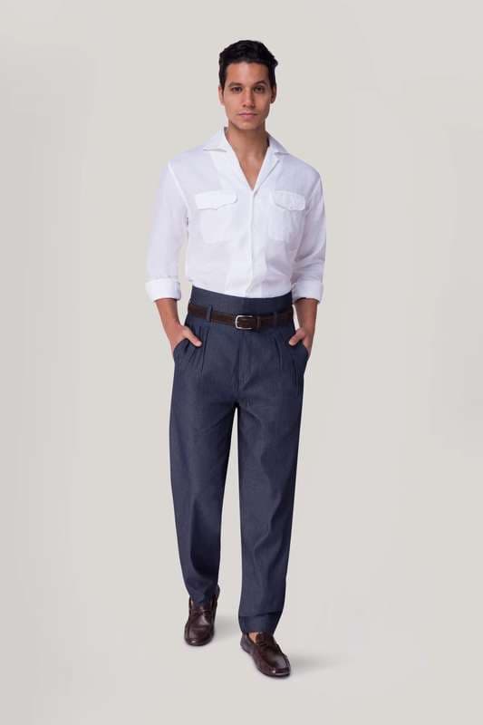 Men Wide Waistband Trouser