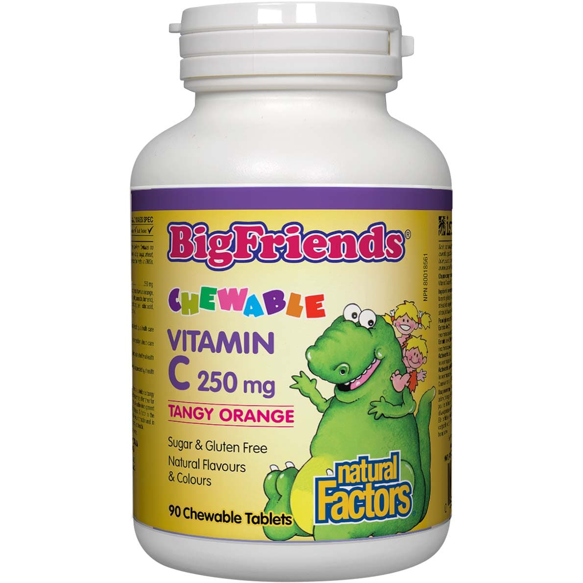 Natural Factors Big Friends Chewable Vitamin C Tangy Orange