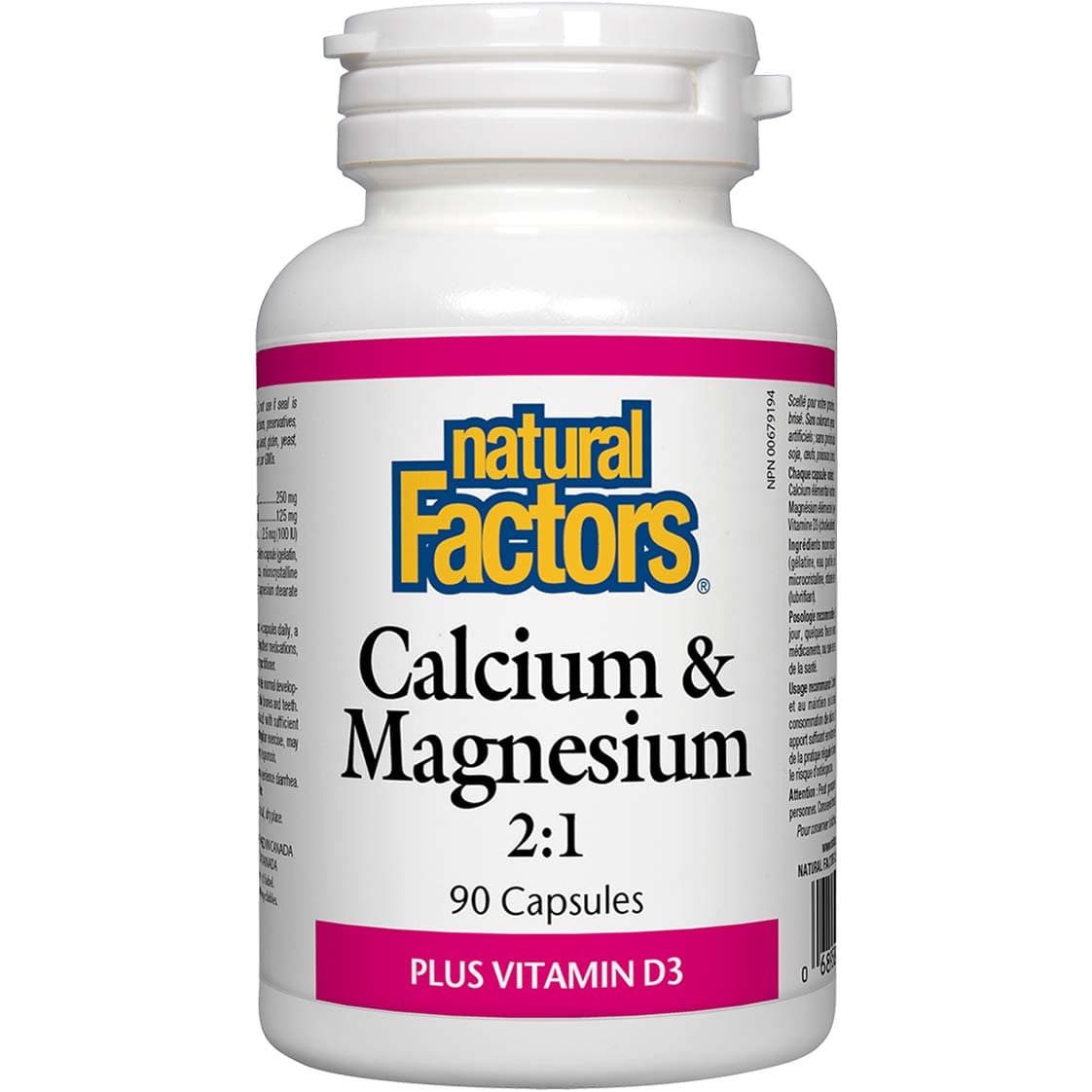 Natural Factors Calcium and Magnesium 2:1 Plus Vitamin D3