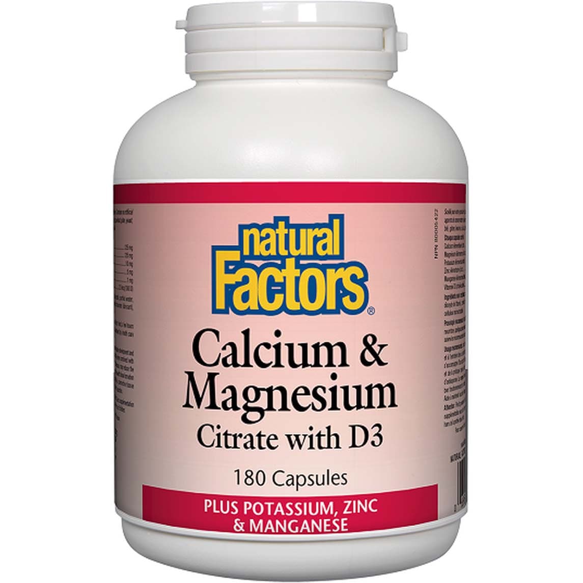 Natural Factors Calcium & Magnesium Citrate with D3 Plus Potassium