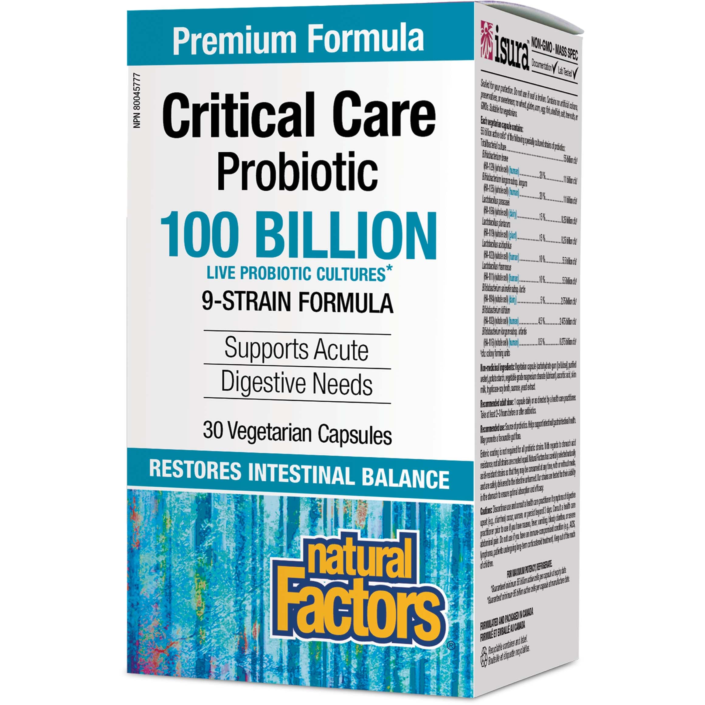 Natural Factors Critical Care Probiotic