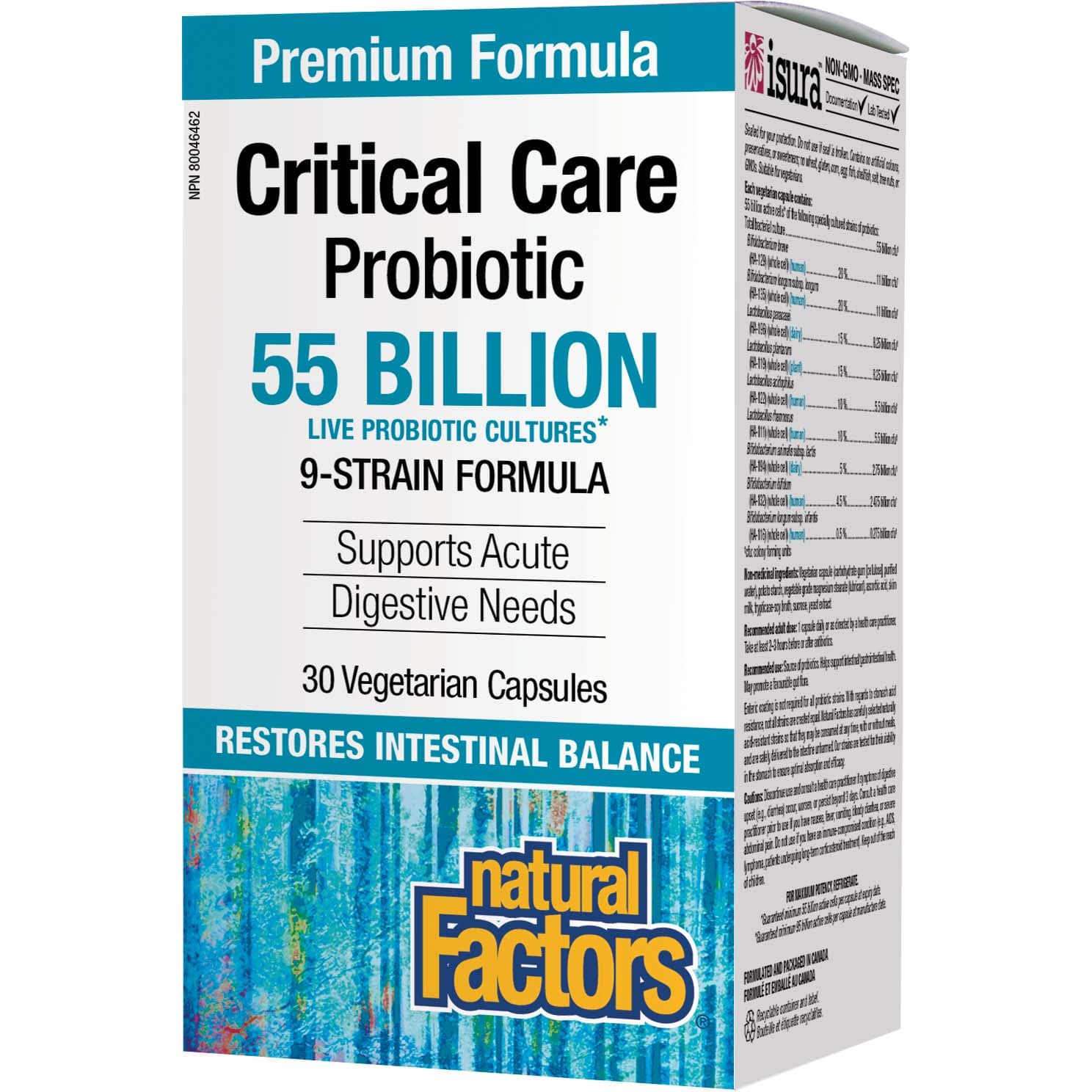 Natural Factors Critical Care Probiotic 55 Billion Live Probiotic