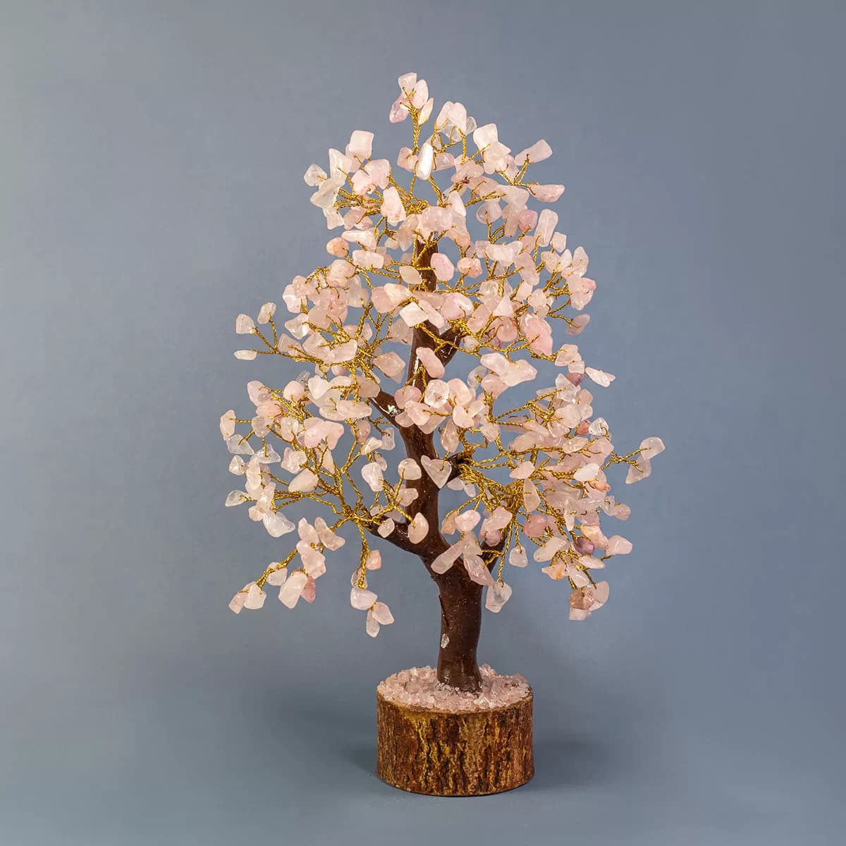 Rose Quartz Gemstone Tree of Life medium