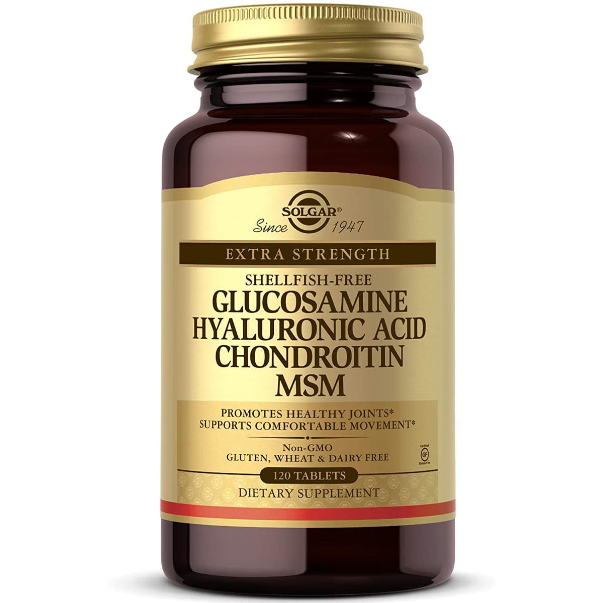 Solgar Glucosamine Hyaluronic Acid Chondroitin MSM (Shellfish-free)