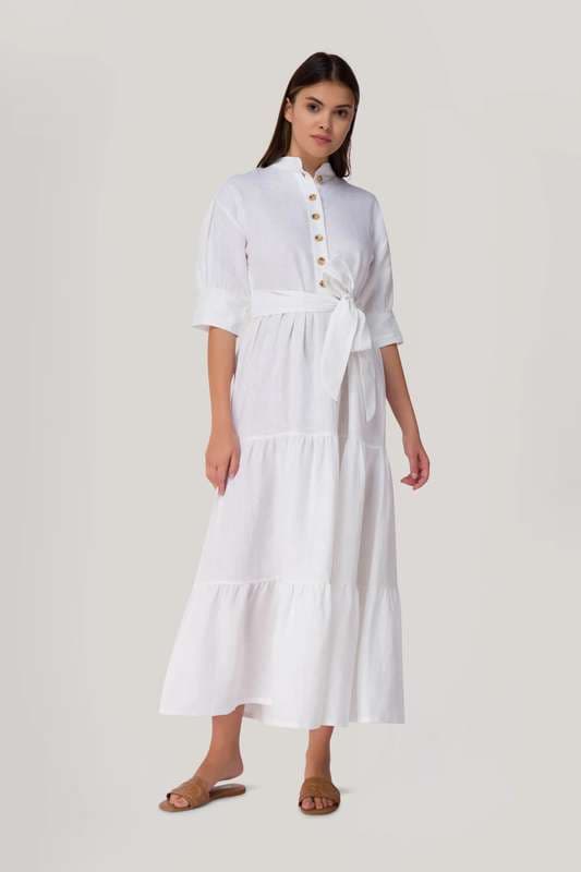 Women Draped long Maxi Dress Short Sleeve