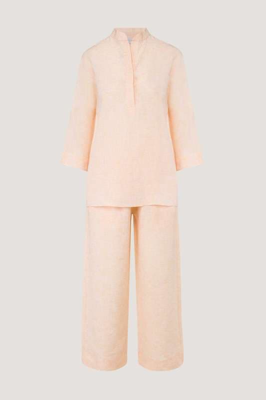 Women Linen Mandarin Set