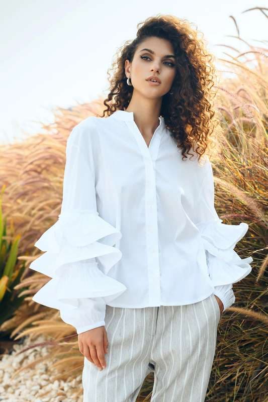 Women Marai Ruffle Sleeve Shirt