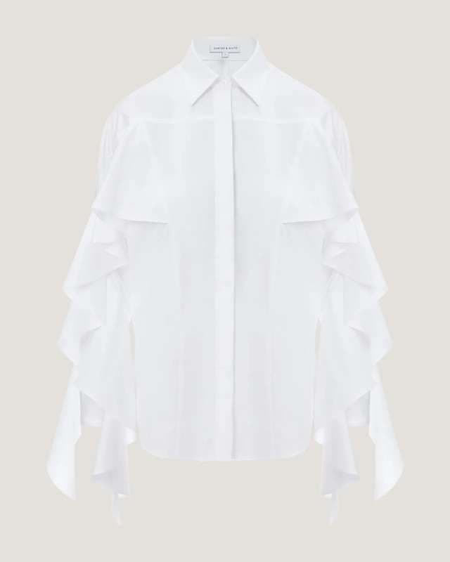 Women Maxi Ruffle Shirt