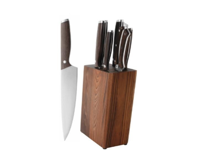 BergHOFF Rosewood 7Pc Stainless Steel Cutlery Set with Block