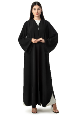 Modern Black Abaya Awesome Black
